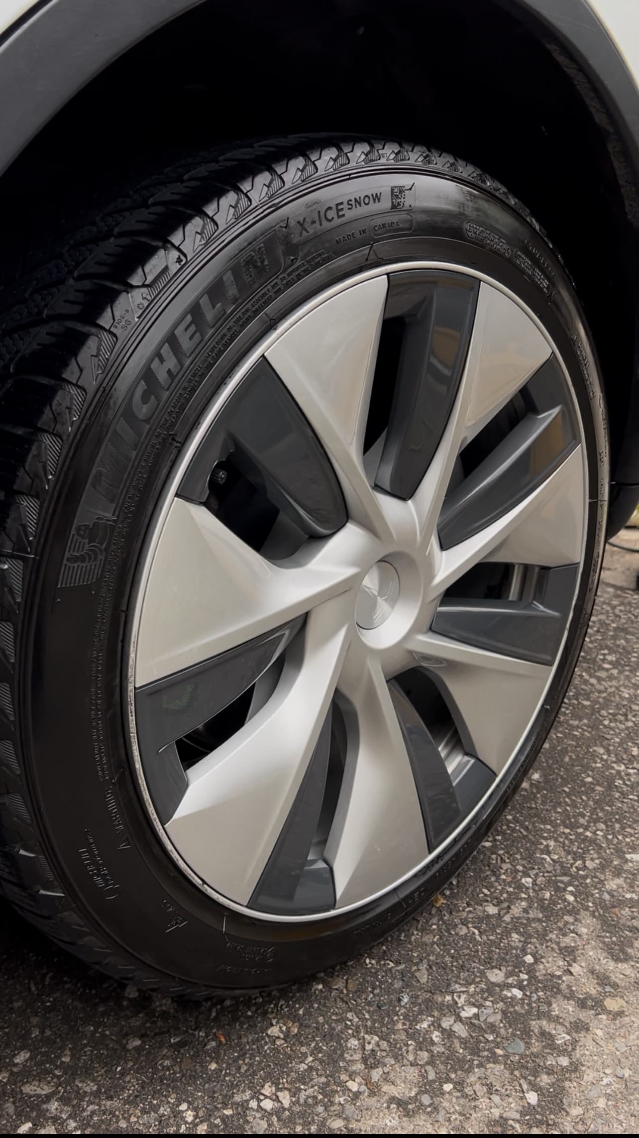 Tesla wheel after detailing