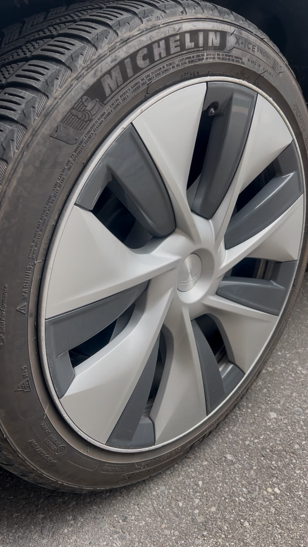 Tesla wheel before detailing